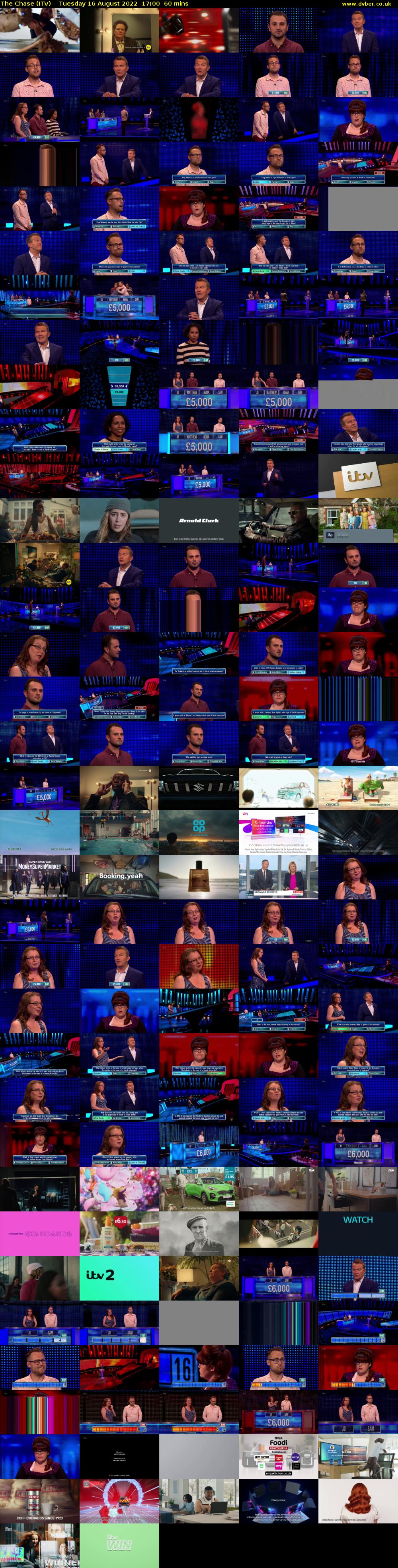 The Chase (ITV) Tuesday 16 August 2022 17:00 - 18:00