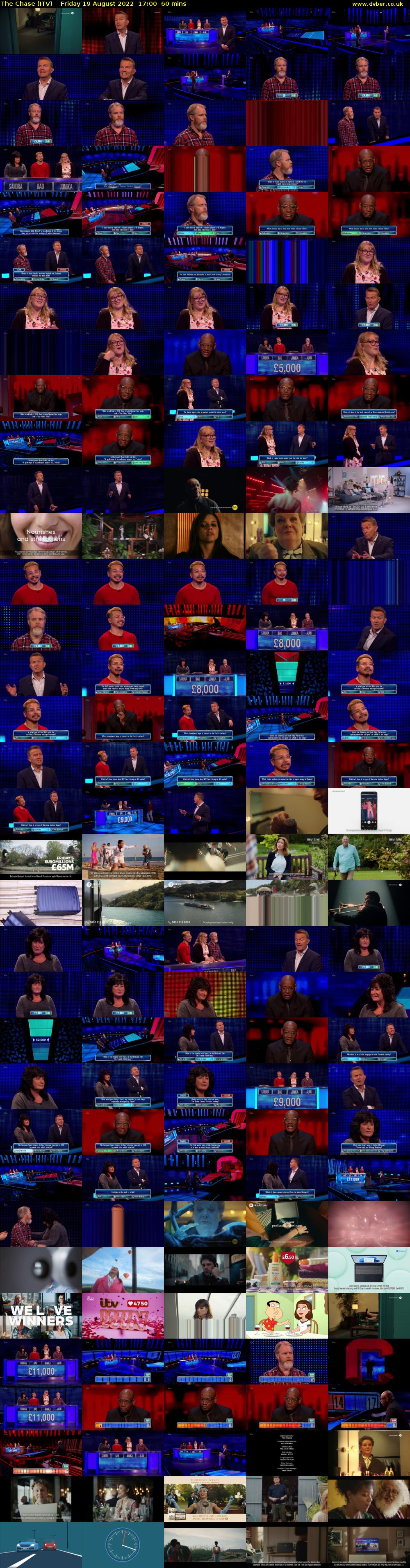 The Chase (ITV) Friday 19 August 2022 17:00 - 18:00
