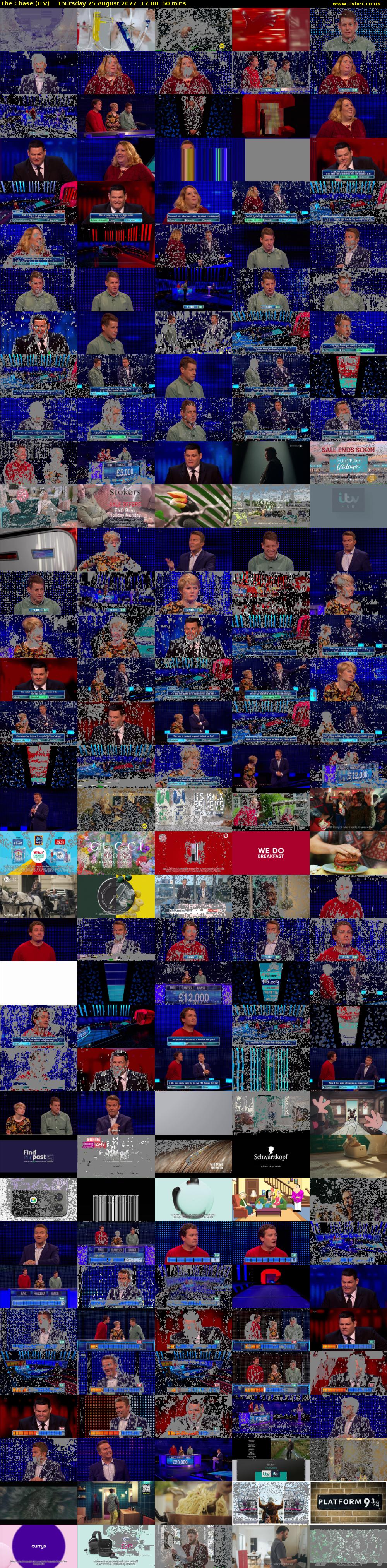 The Chase (ITV) Thursday 25 August 2022 17:00 - 18:00