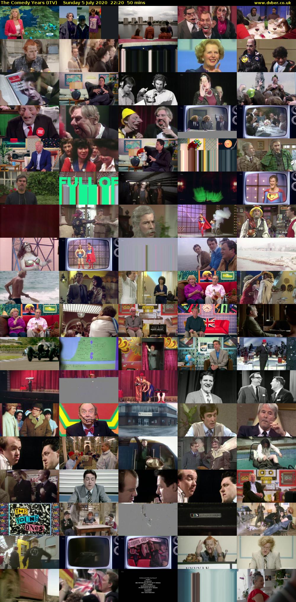 The Comedy Years (ITV) Sunday 5 July 2020 22:20 - 23:10