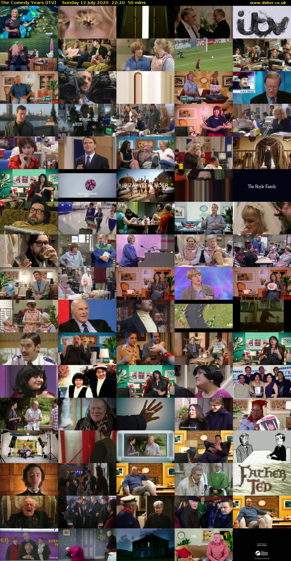 The Comedy Years (ITV) Sunday 12 July 2020 22:20 - 23:10