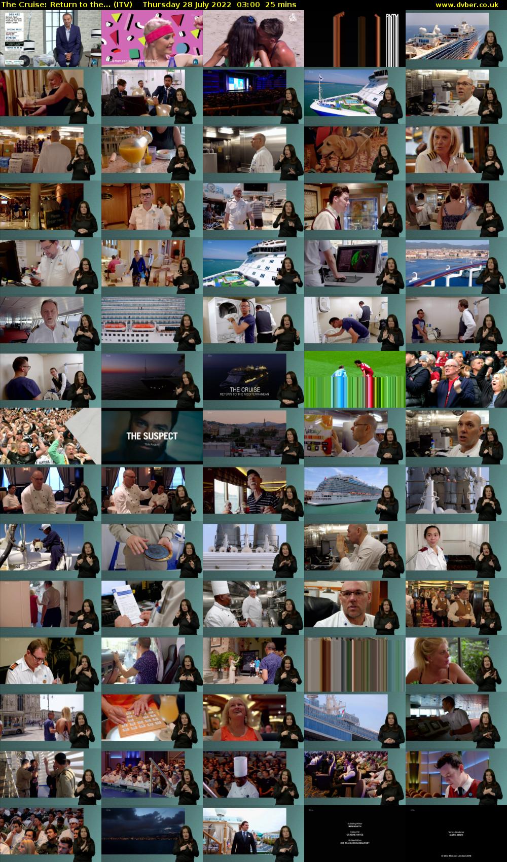 The Cruise: Return to the... (ITV) Thursday 28 July 2022 03:00 - 03:25