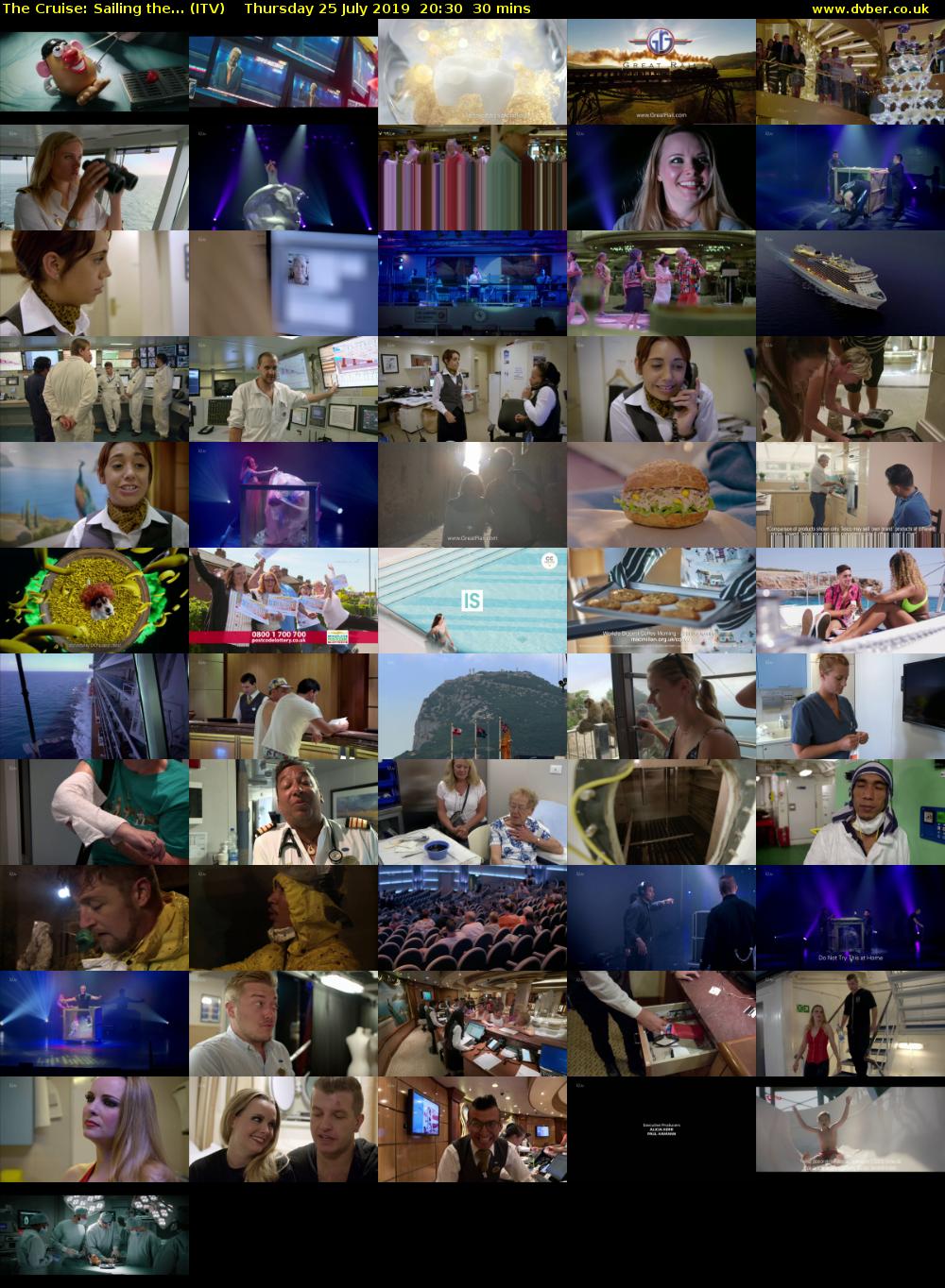 The Cruise: Sailing the... (ITV) Thursday 25 July 2019 20:30 - 21:00
