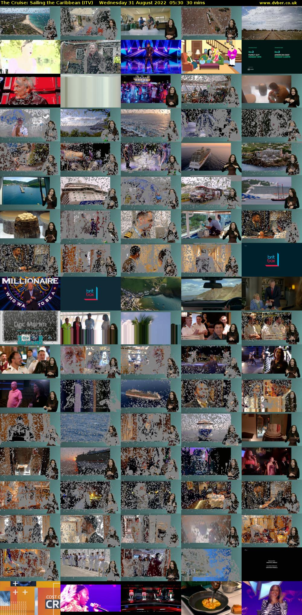 The Cruise: Sailing the Caribbean (ITV) Wednesday 31 August 2022 05:30 - 06:00