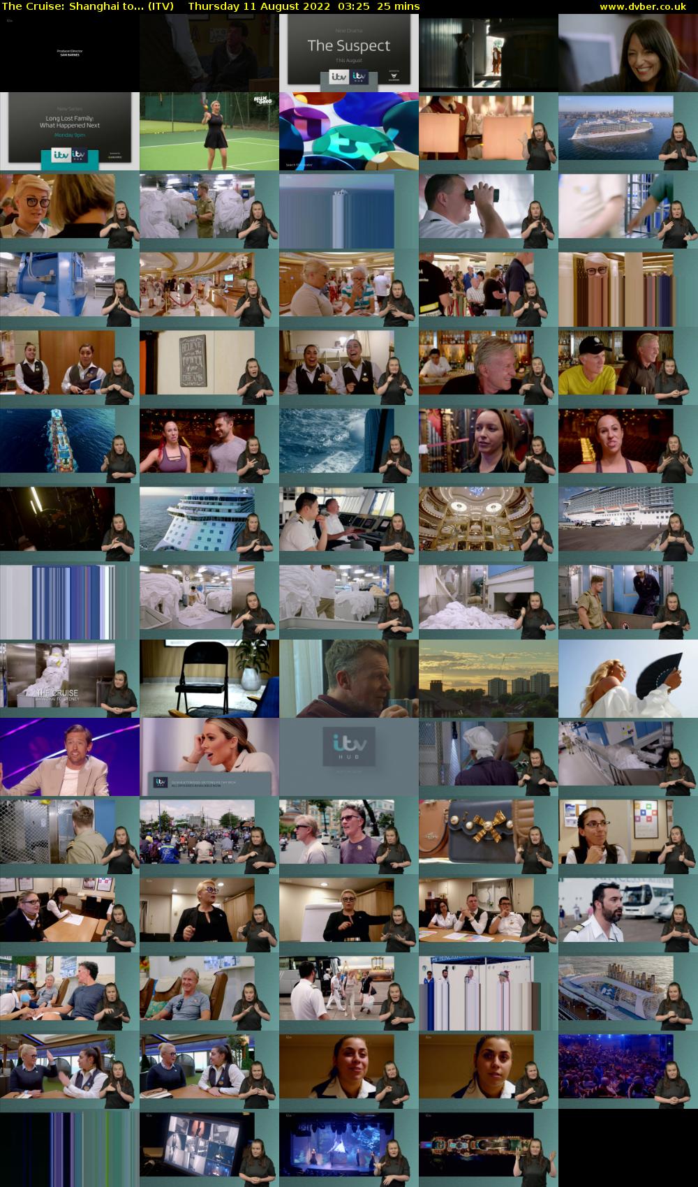 The Cruise: Shanghai to... (ITV) Thursday 11 August 2022 03:25 - 03:50