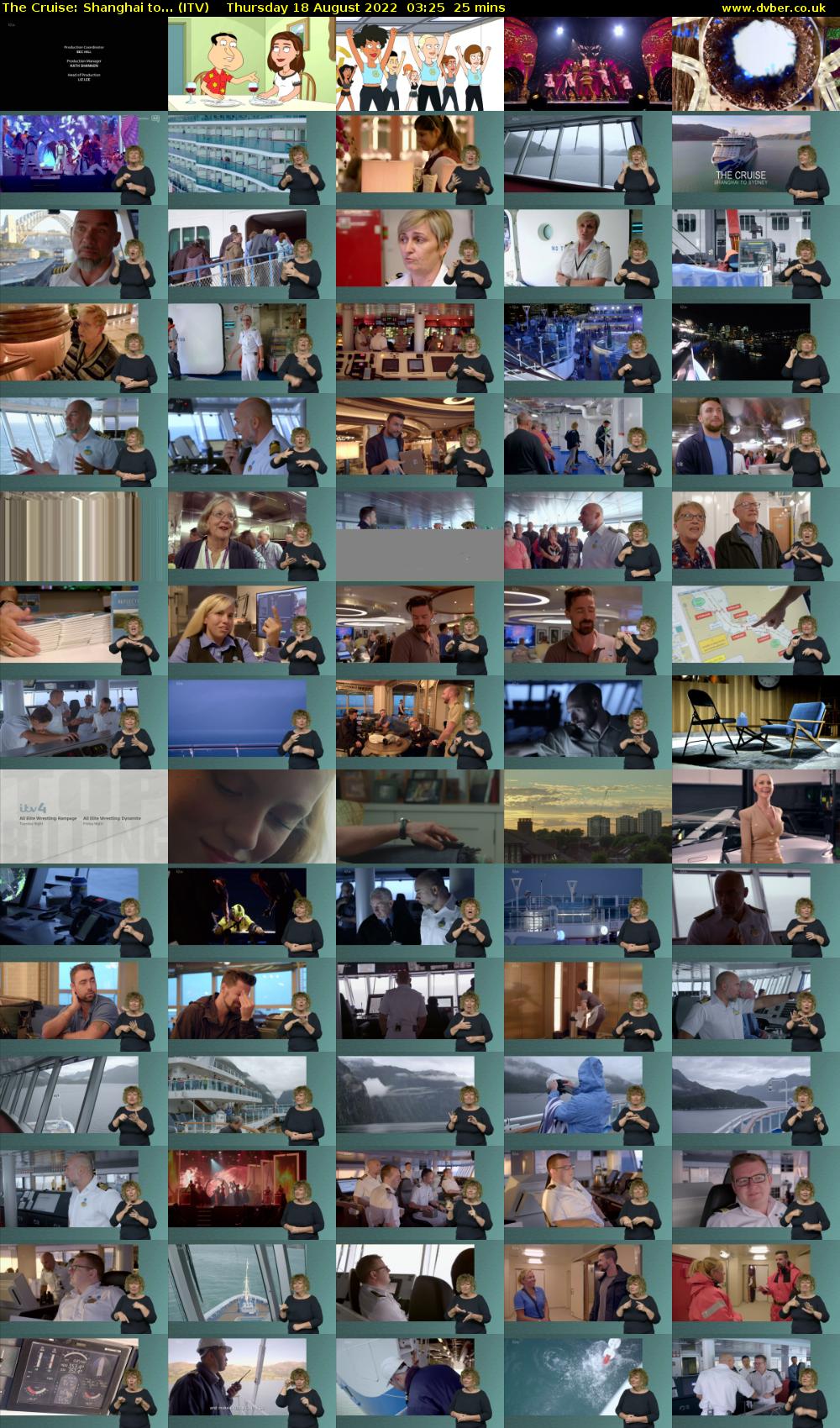 The Cruise: Shanghai to... (ITV) Thursday 18 August 2022 03:25 - 03:50