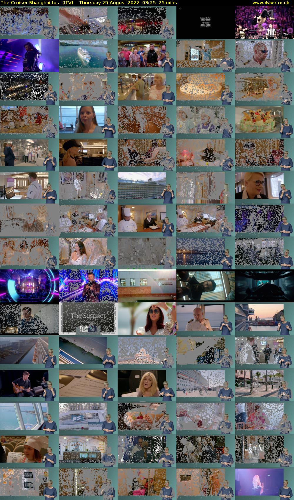 The Cruise: Shanghai to... (ITV) Thursday 25 August 2022 03:25 - 03:50