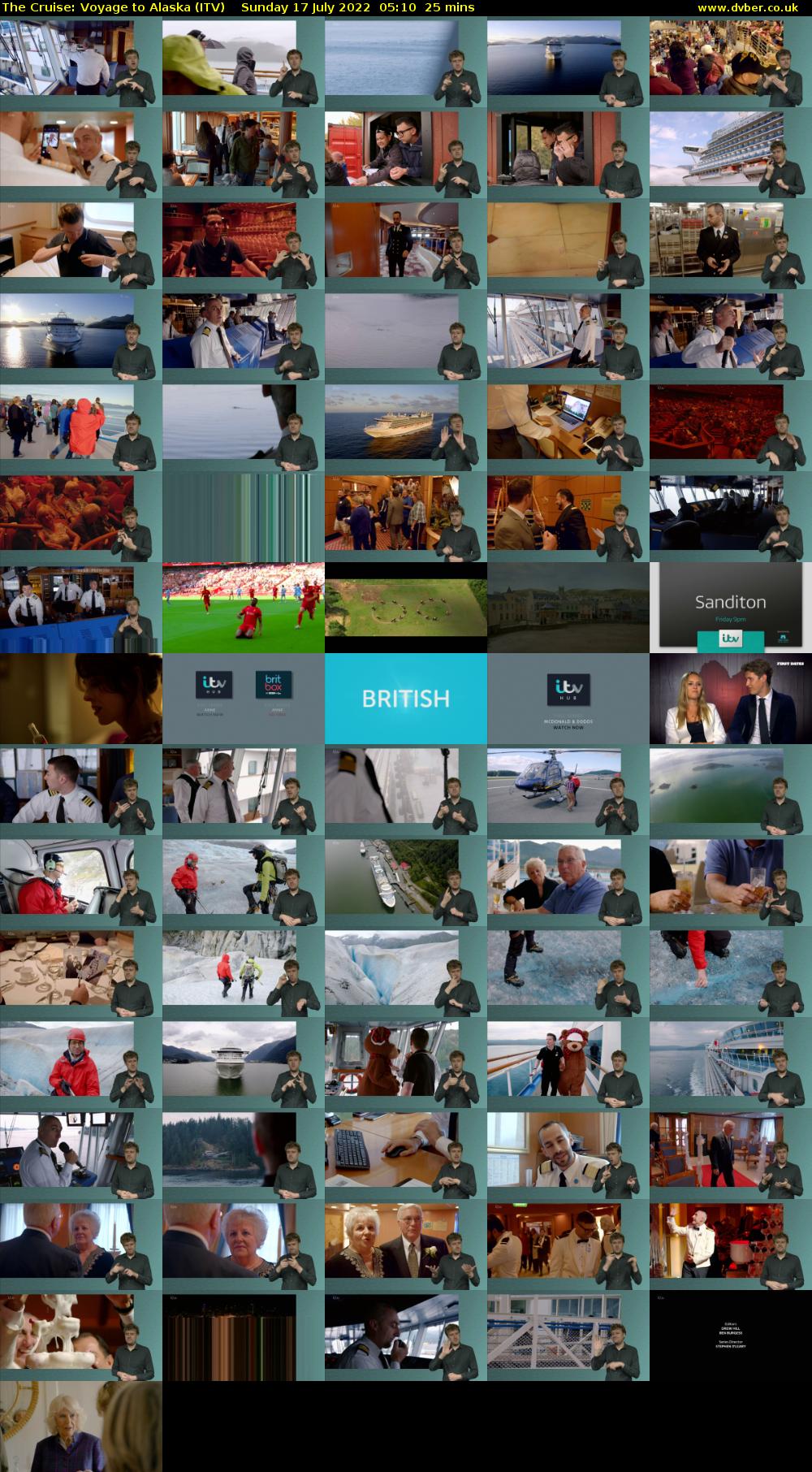 The Cruise: Voyage to Alaska (ITV) Sunday 17 July 2022 05:10 - 05:35