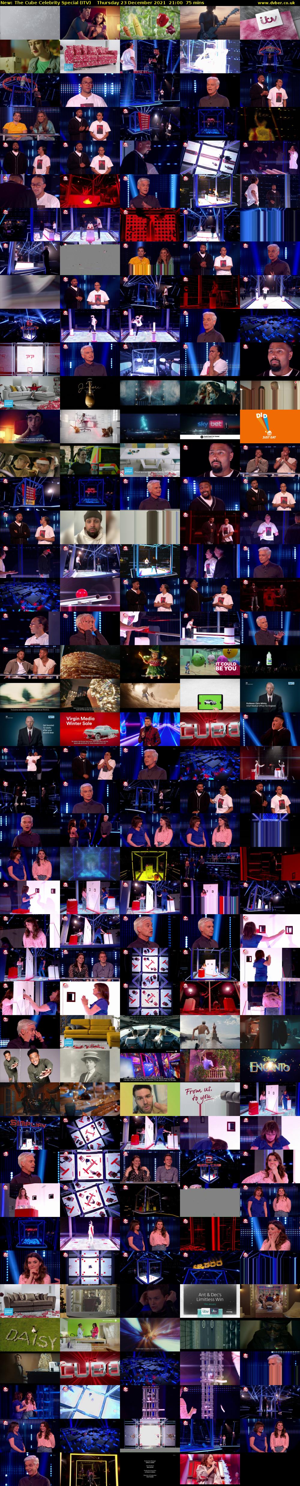 The Cube Celebrity Special (ITV) Thursday 23 December 2021 21:00 - 22:15