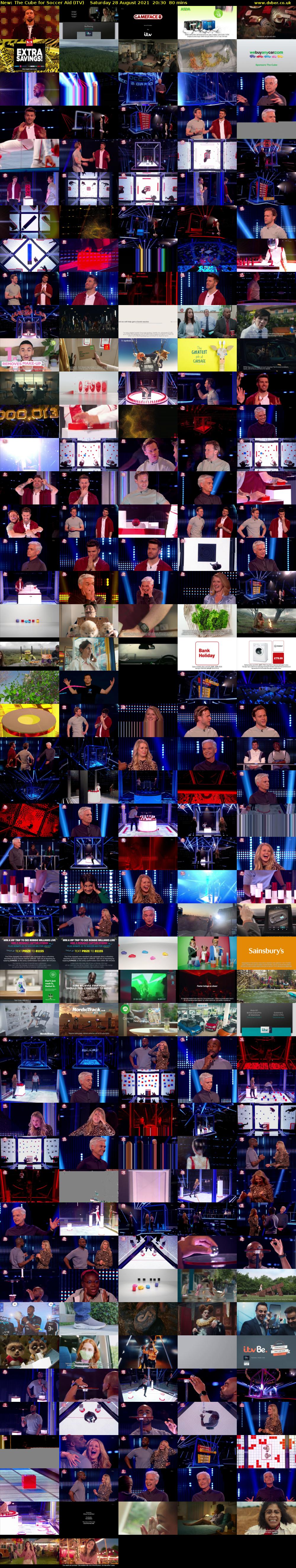 The Cube for Soccer Aid (ITV) Saturday 28 August 2021 20:30 - 21:50