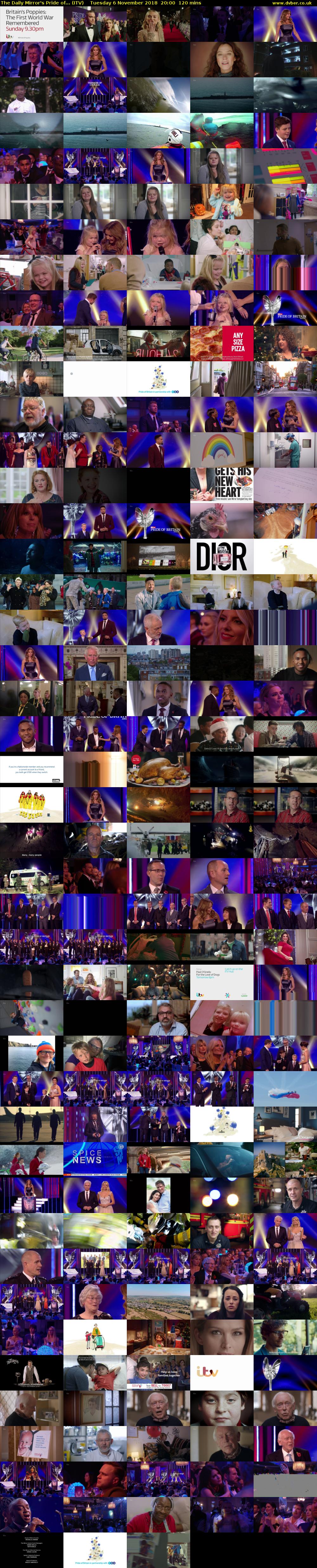 The Daily Mirror's Pride of... (ITV) Tuesday 6 November 2018 20:00 - 22:00