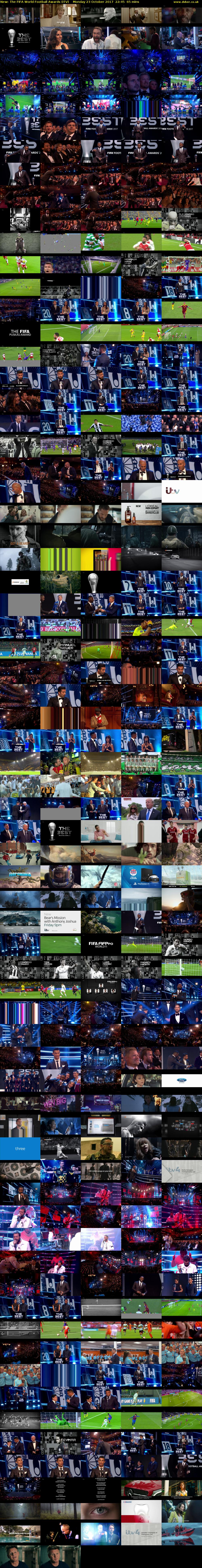 The FIFA World Football Awards (ITV) Monday 23 October 2017 22:45 - 23:50