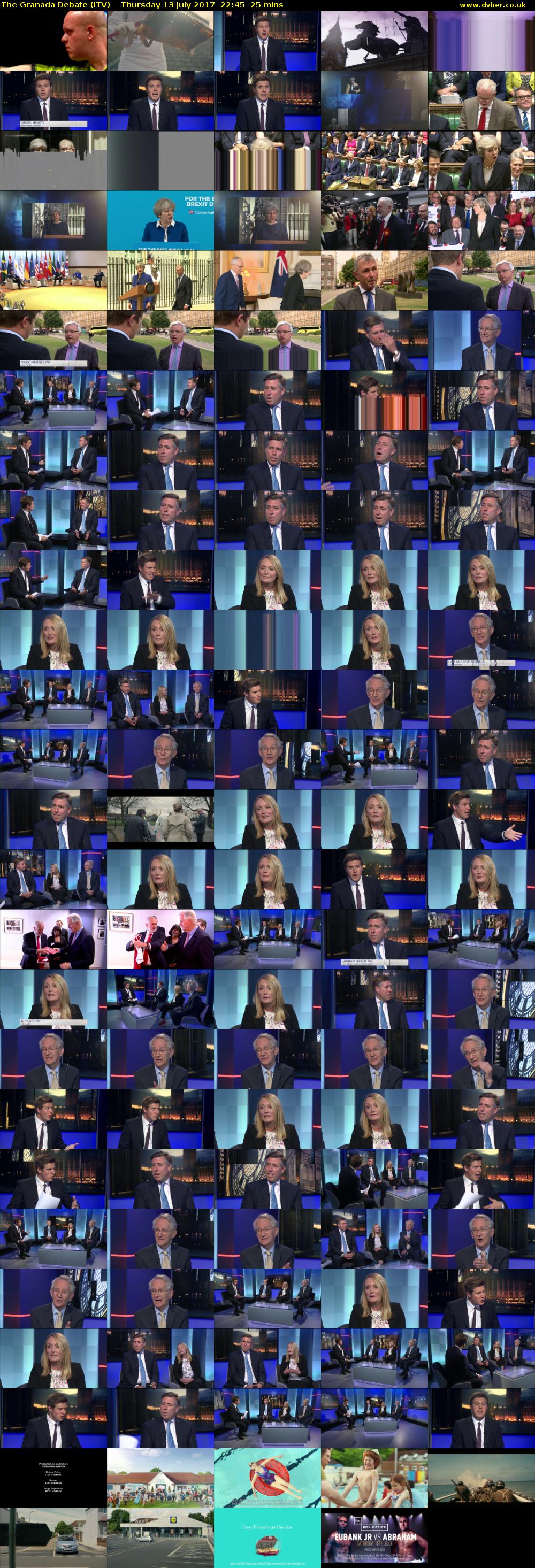 The Granada Debate (ITV) Thursday 13 July 2017 22:45 - 23:10