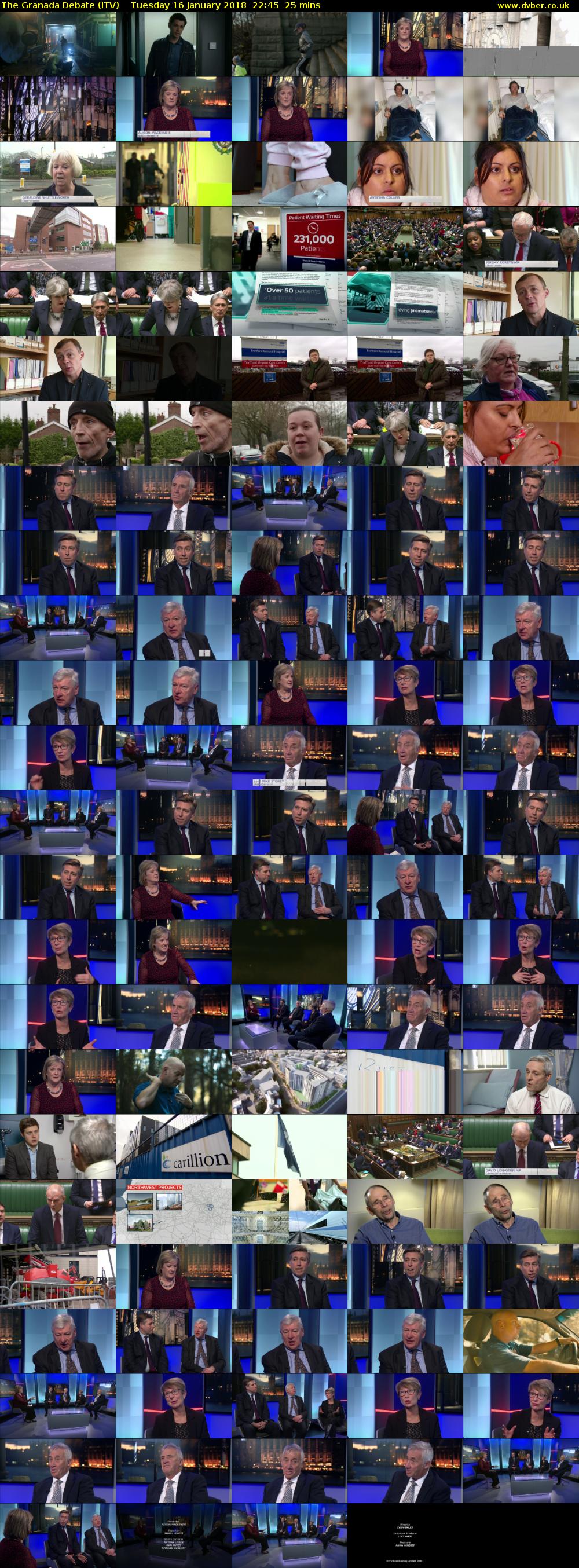 The Granada Debate (ITV) Tuesday 16 January 2018 22:45 - 23:10
