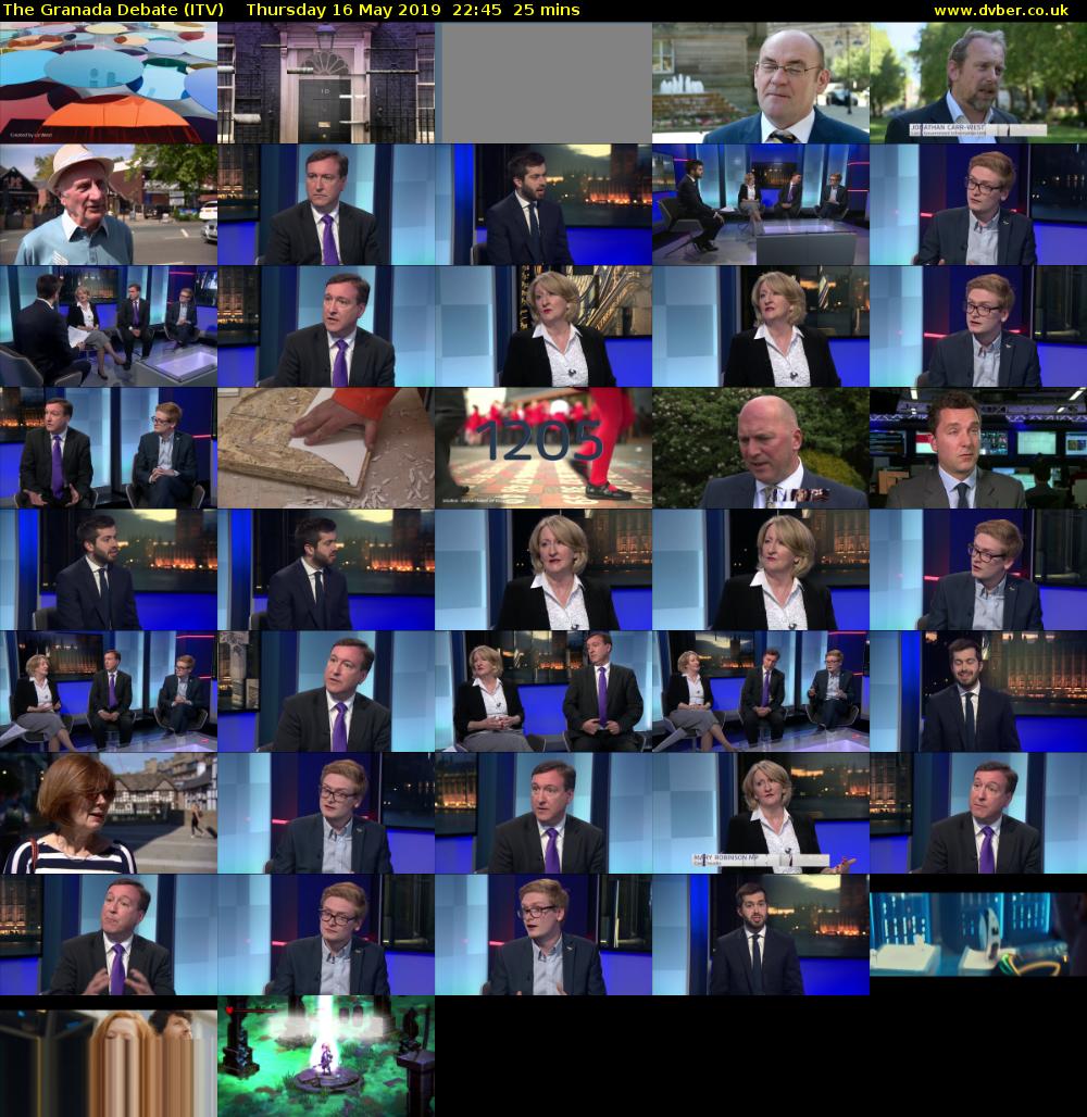 The Granada Debate (ITV) Thursday 16 May 2019 22:45 - 23:10