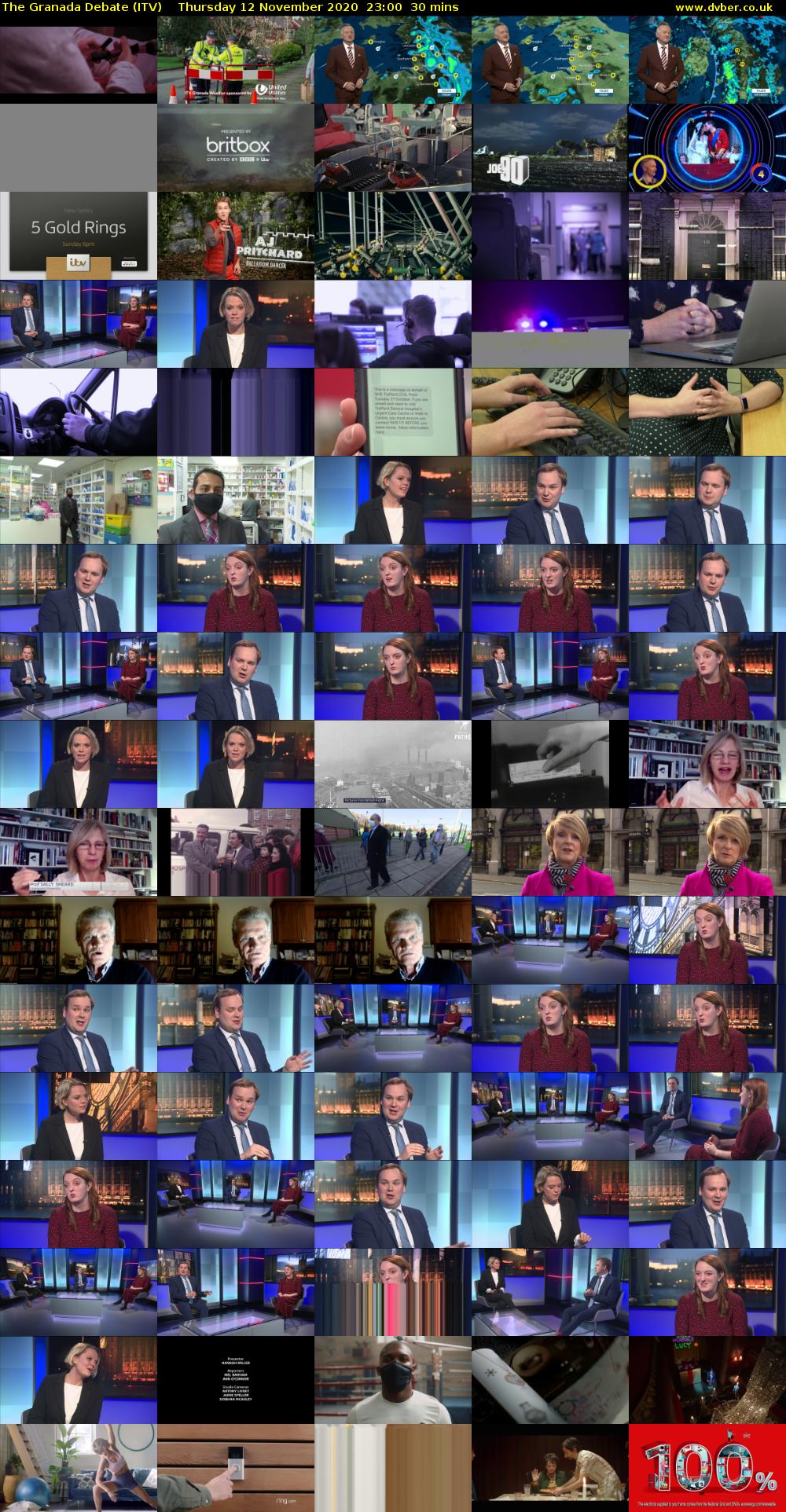 The Granada Debate (ITV) Thursday 12 November 2020 23:00 - 23:30