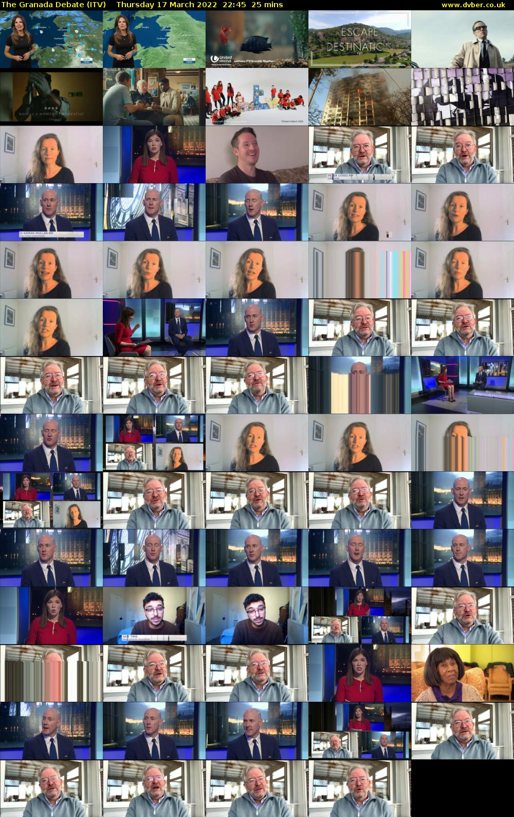 The Granada Debate (ITV) Thursday 17 March 2022 22:45 - 23:10