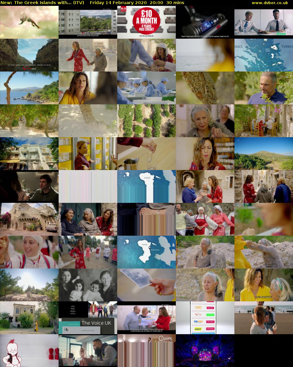 The Greek Islands with... (ITV) Friday 14 February 2020 20:00 - 20:30