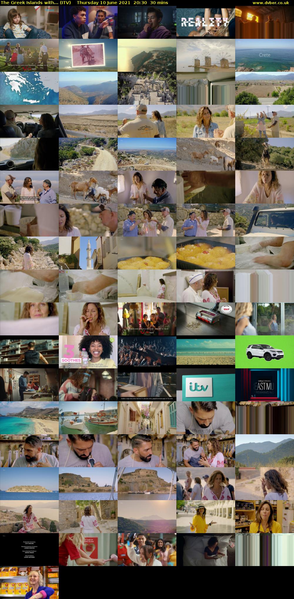 The Greek Islands with... (ITV) Thursday 10 June 2021 20:30 - 21:00