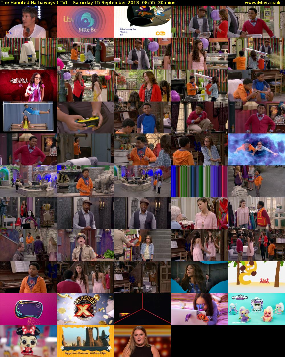 The Haunted Hathaways (ITV) Saturday 15 September 2018 08:55 - 09:25