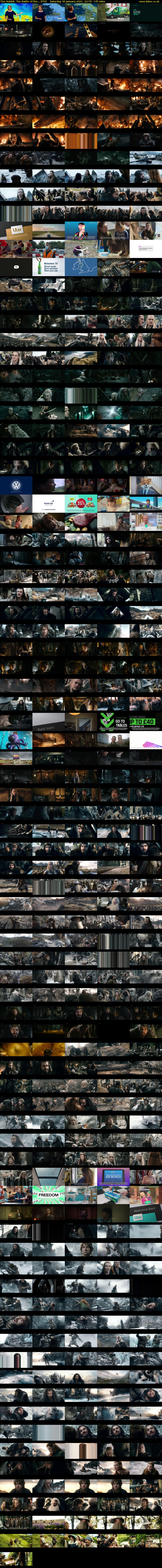 The Hobbit: The Battle of the... (ITV) Saturday 30 January 2021 22:55 - 01:20