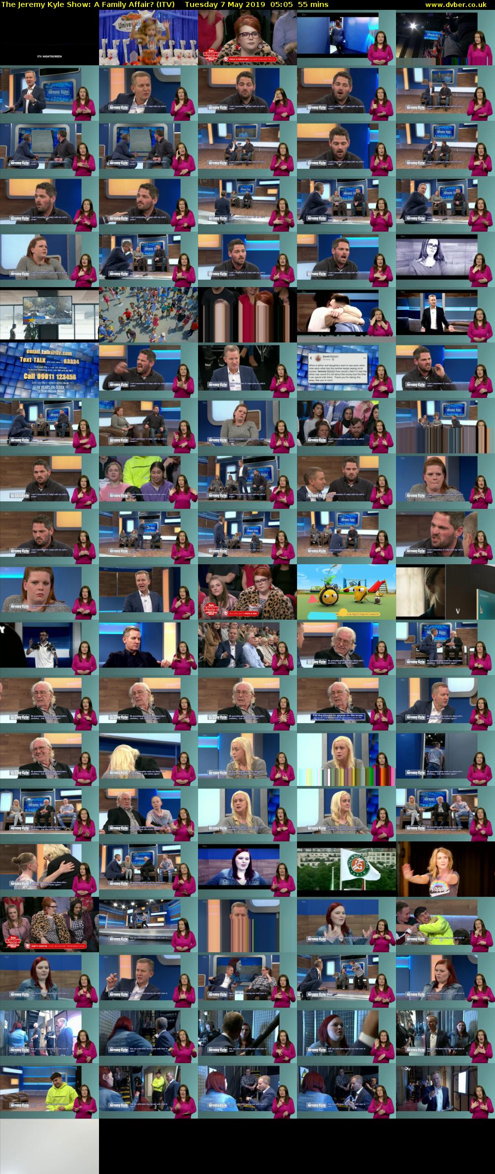The Jeremy Kyle Show: A Family Affair? (ITV) Tuesday 7 May 2019 05:05 - 06:00