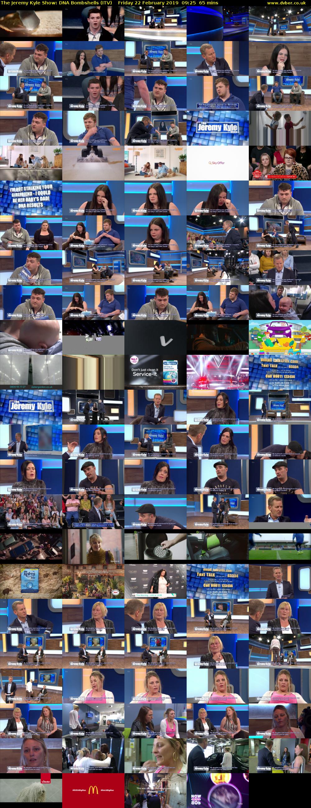 The Jeremy Kyle Show: DNA Bombshells (ITV) Friday 22 February 2019 09:25 - 10:30