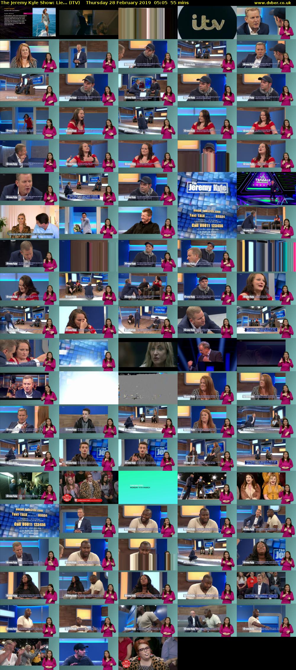 The Jeremy Kyle Show: Lie... (ITV) Thursday 28 February 2019 05:05 - 06:00