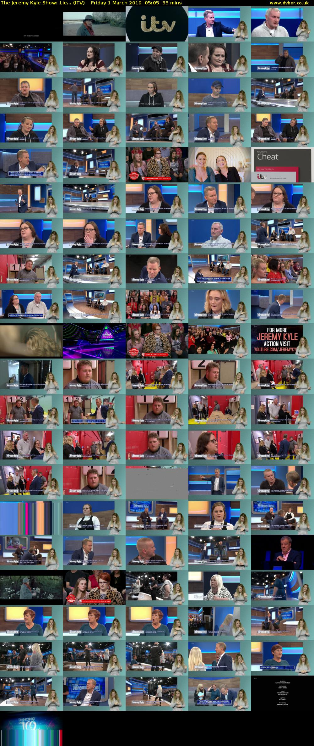 The Jeremy Kyle Show: Lie... (ITV) Friday 1 March 2019 05:05 - 06:00