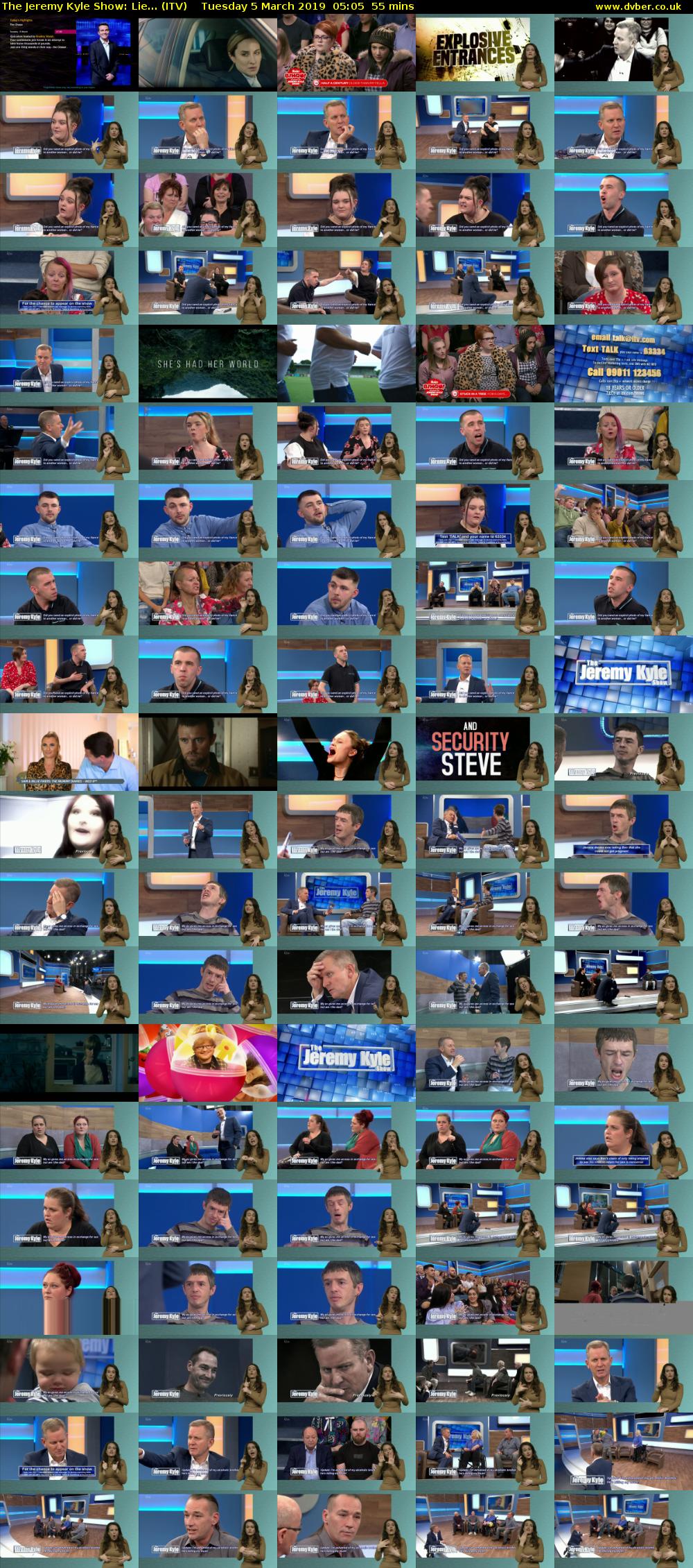 The Jeremy Kyle Show: Lie... (ITV) Tuesday 5 March 2019 05:05 - 06:00