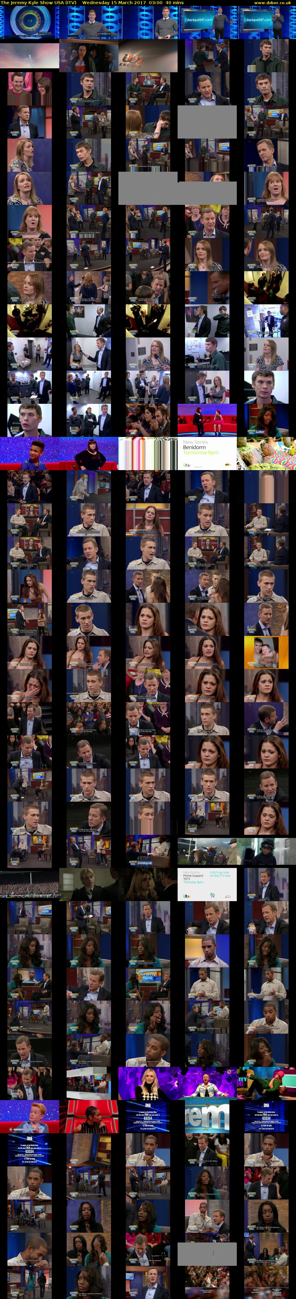 The Jeremy Kyle Show USA (ITV) Wednesday 15 March 2017 03:00 - 03:40