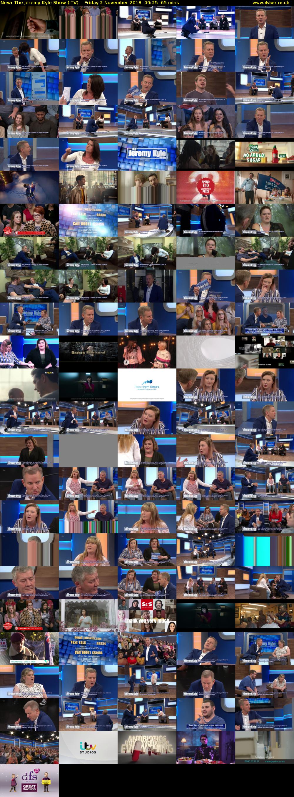 The Jeremy Kyle Show (ITV) Friday 2 November 2018 09:25 - 10:30