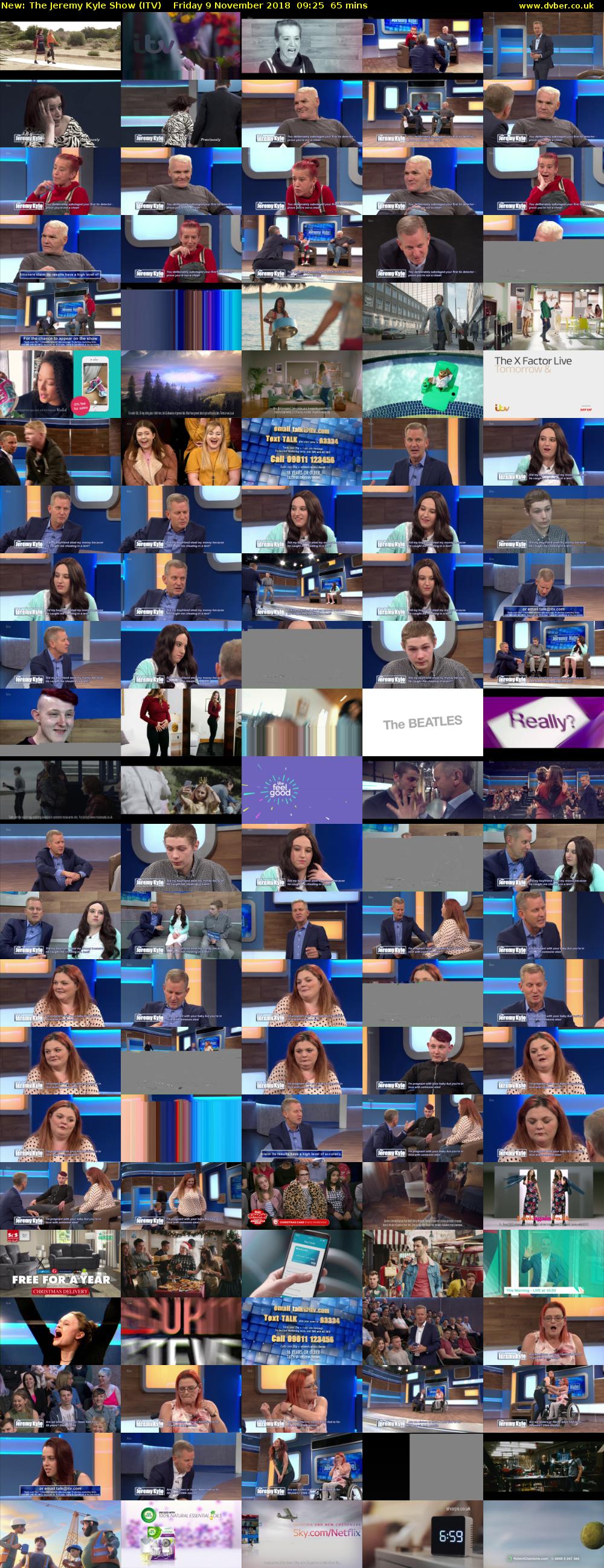 The Jeremy Kyle Show (ITV) Friday 9 November 2018 09:25 - 10:30