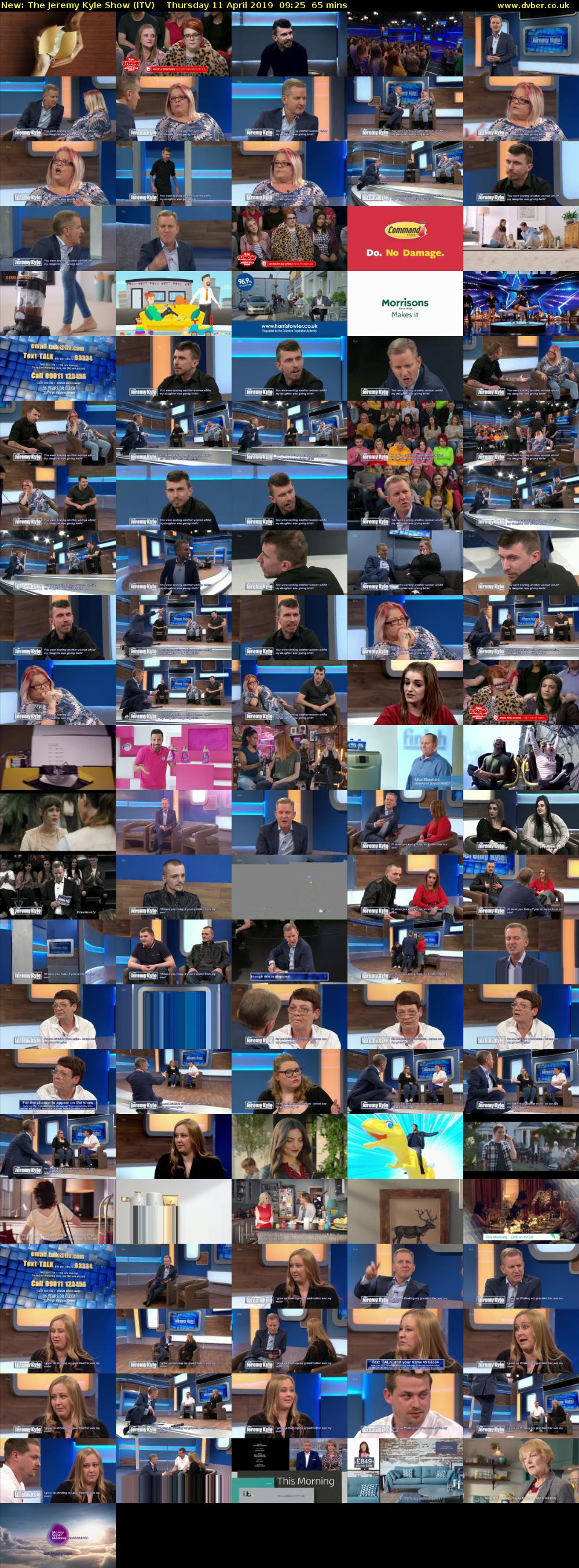 The Jeremy Kyle Show (ITV) Thursday 11 April 2019 09:25 - 10:30