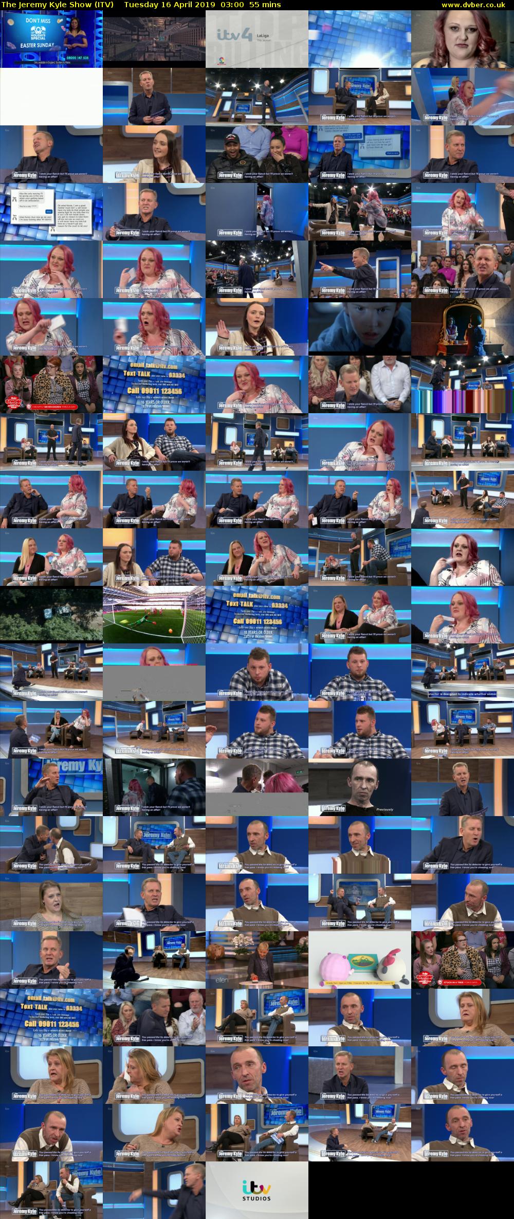 The Jeremy Kyle Show (ITV) Tuesday 16 April 2019 03:00 - 03:55