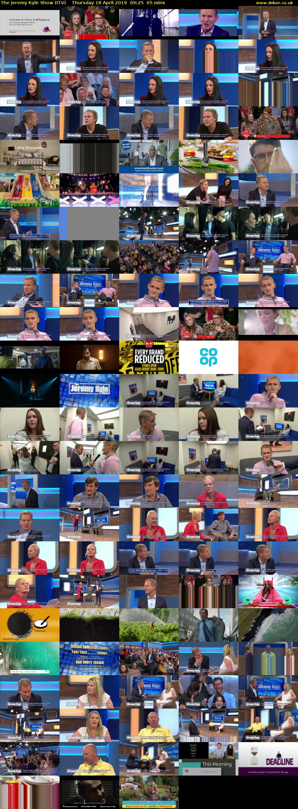 The Jeremy Kyle Show (ITV) Thursday 18 April 2019 09:25 - 10:30