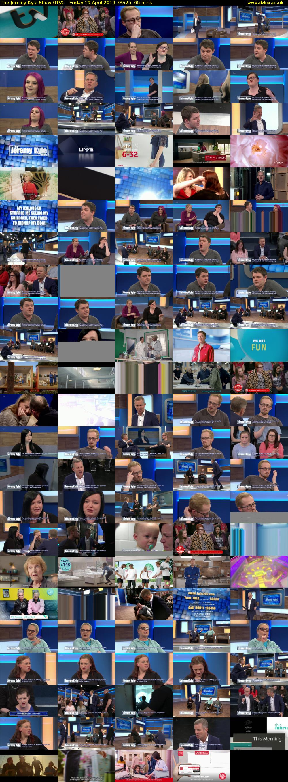 The Jeremy Kyle Show (ITV) Friday 19 April 2019 09:25 - 10:30