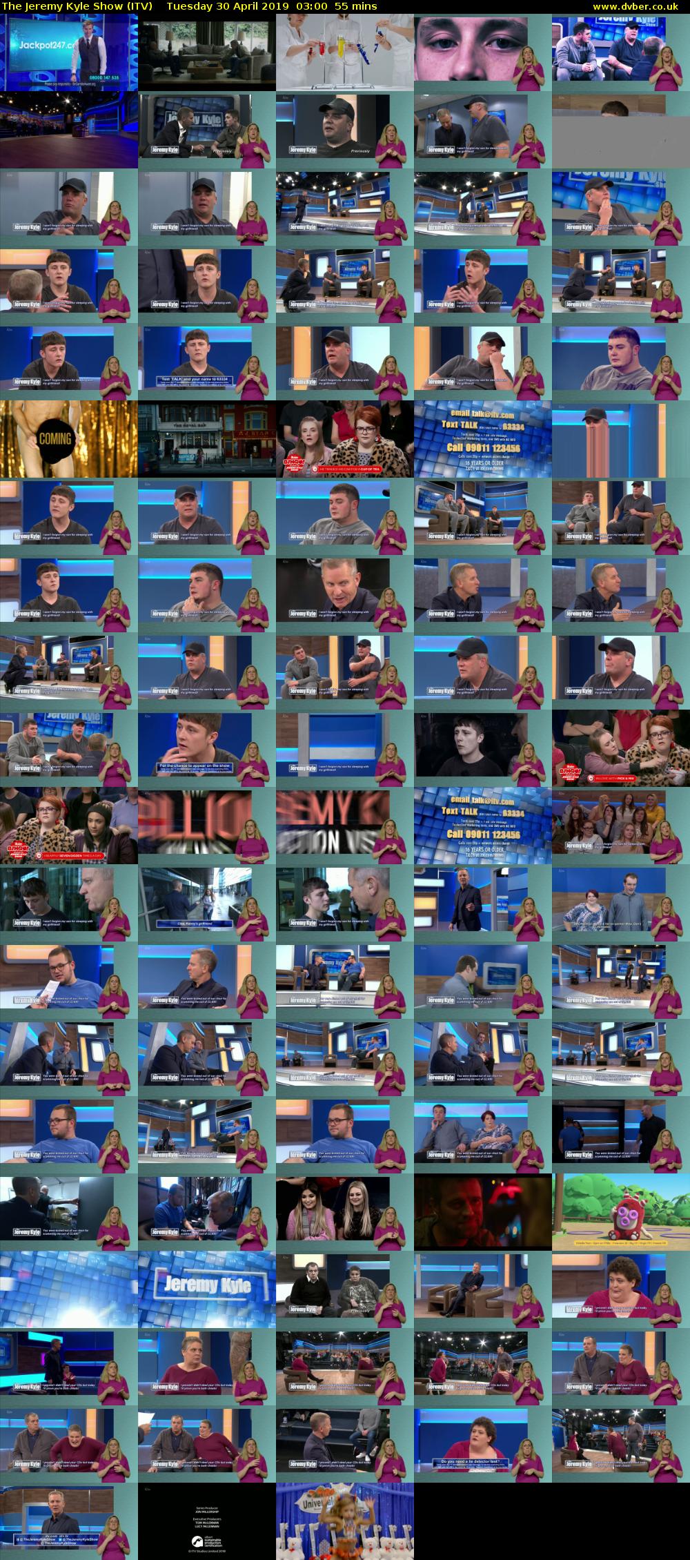 The Jeremy Kyle Show (ITV) Tuesday 30 April 2019 03:00 - 03:55