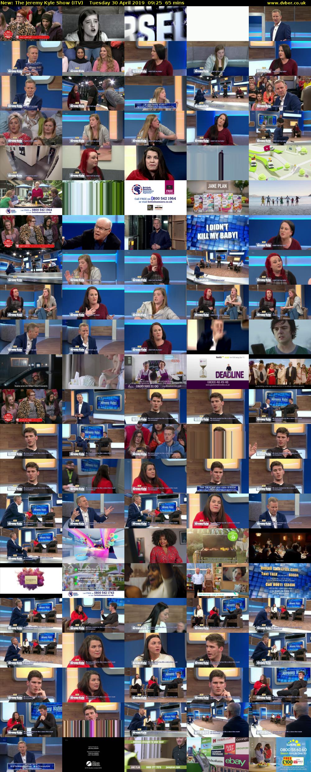 The Jeremy Kyle Show (ITV) Tuesday 30 April 2019 09:25 - 10:30