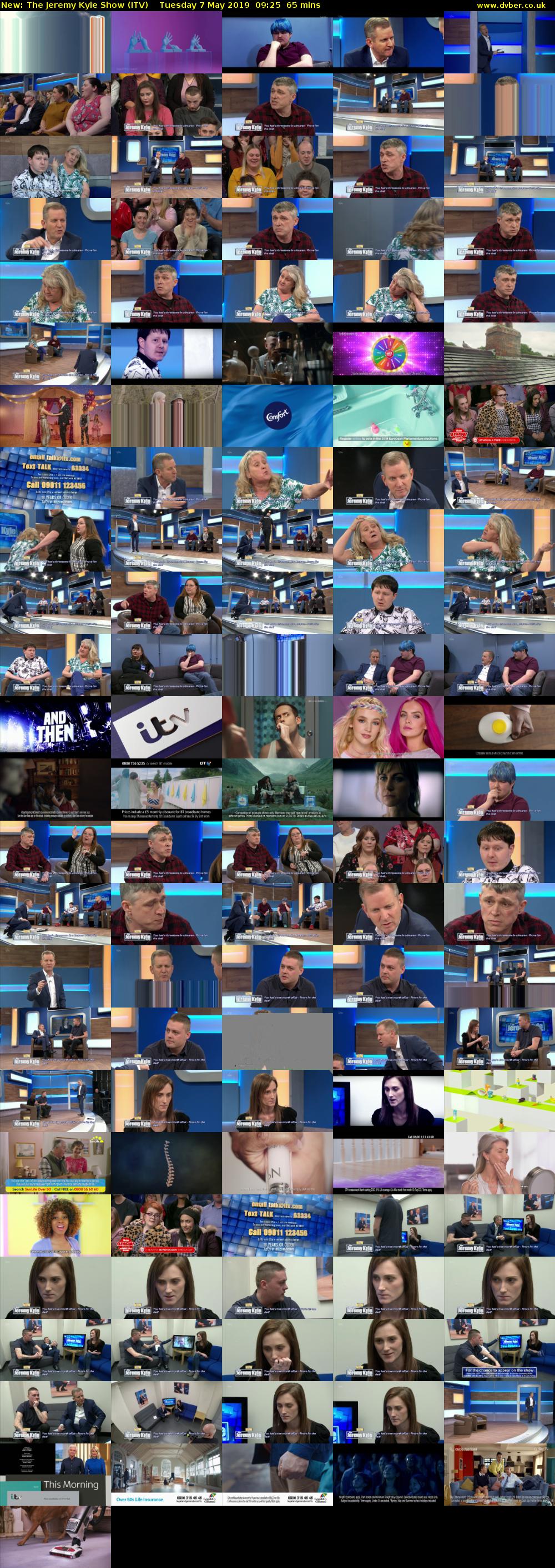 The Jeremy Kyle Show (ITV) Tuesday 7 May 2019 09:25 - 10:30