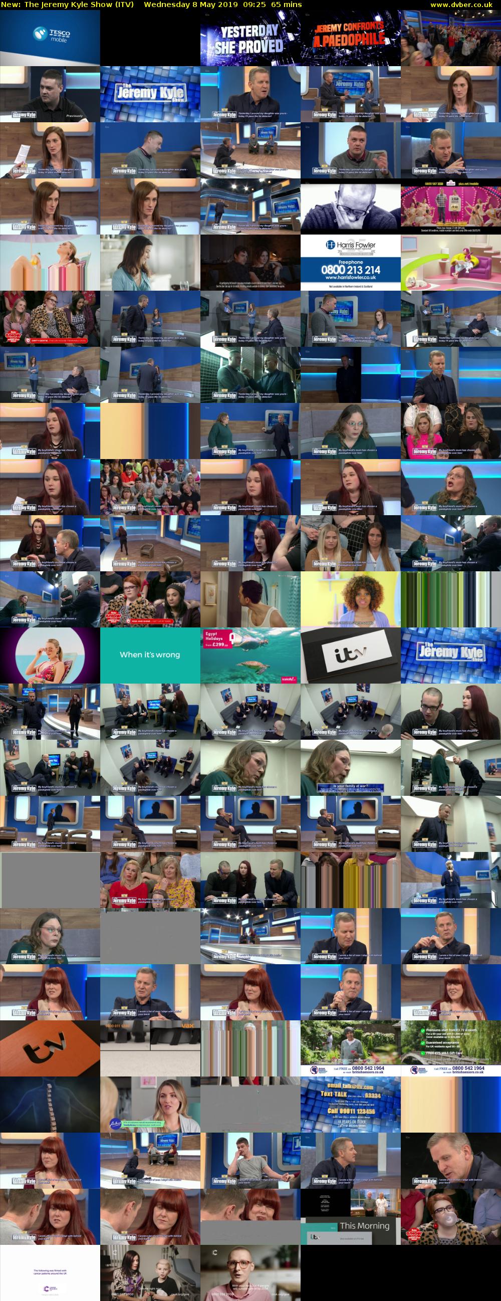 The Jeremy Kyle Show (ITV) Wednesday 8 May 2019 09:25 - 10:30