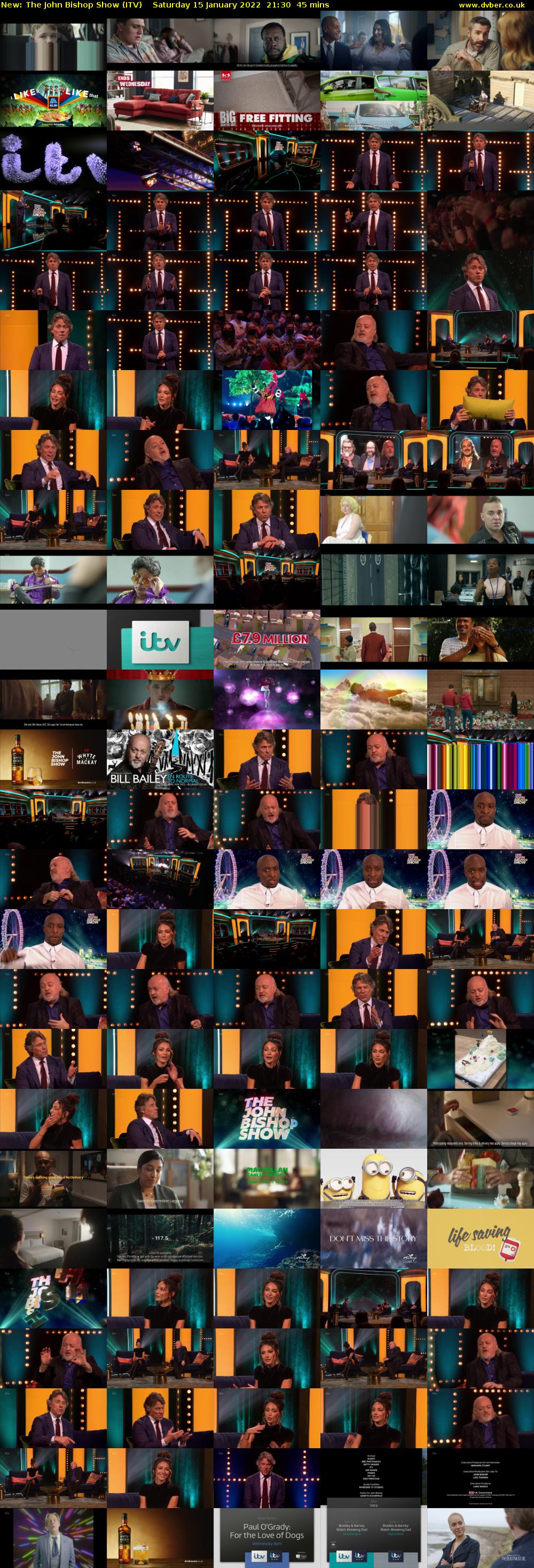 The John Bishop Show (ITV) Saturday 15 January 2022 21:30 - 22:15