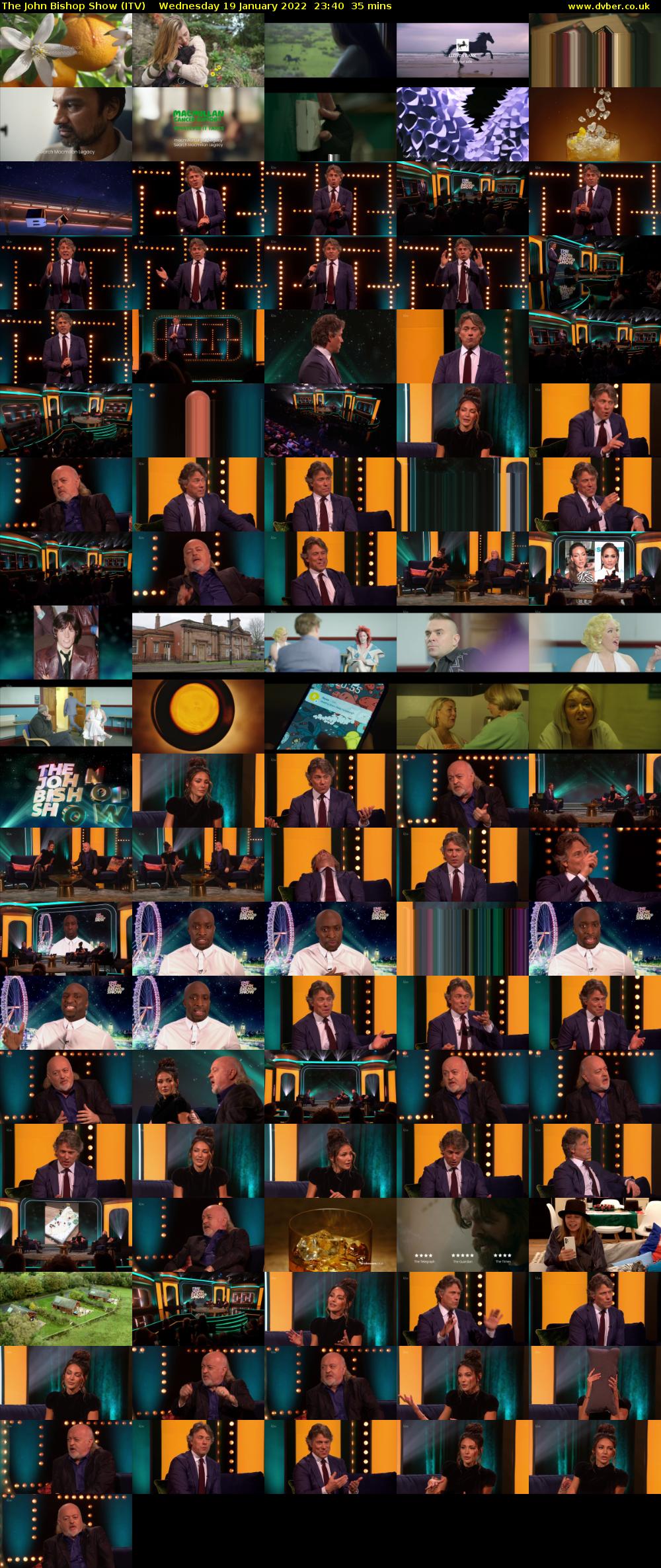 The John Bishop Show (ITV) Wednesday 19 January 2022 23:40 - 00:15