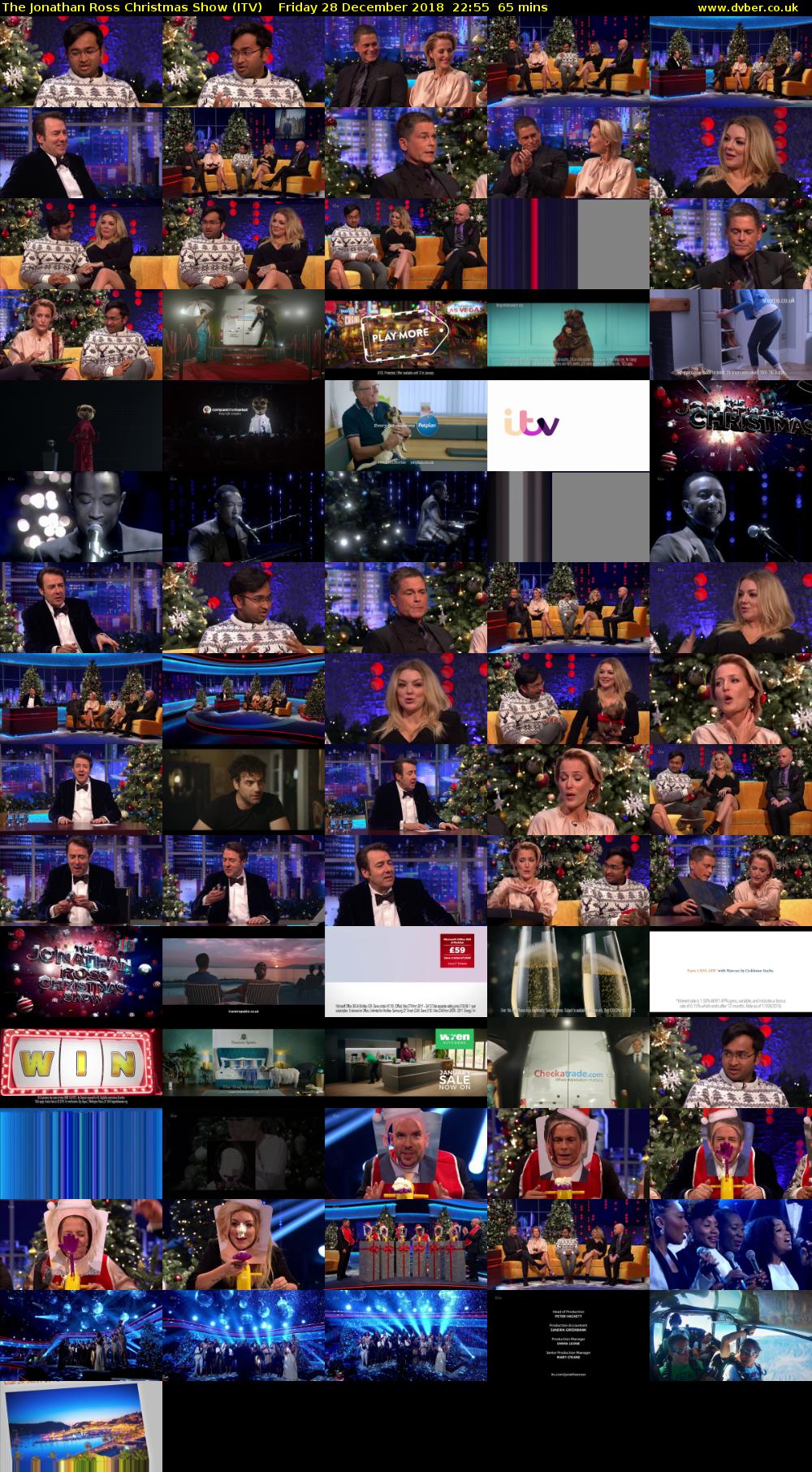 The Jonathan Ross Christmas Show (ITV) Friday 28 December 2018 22:55 - 00:00
