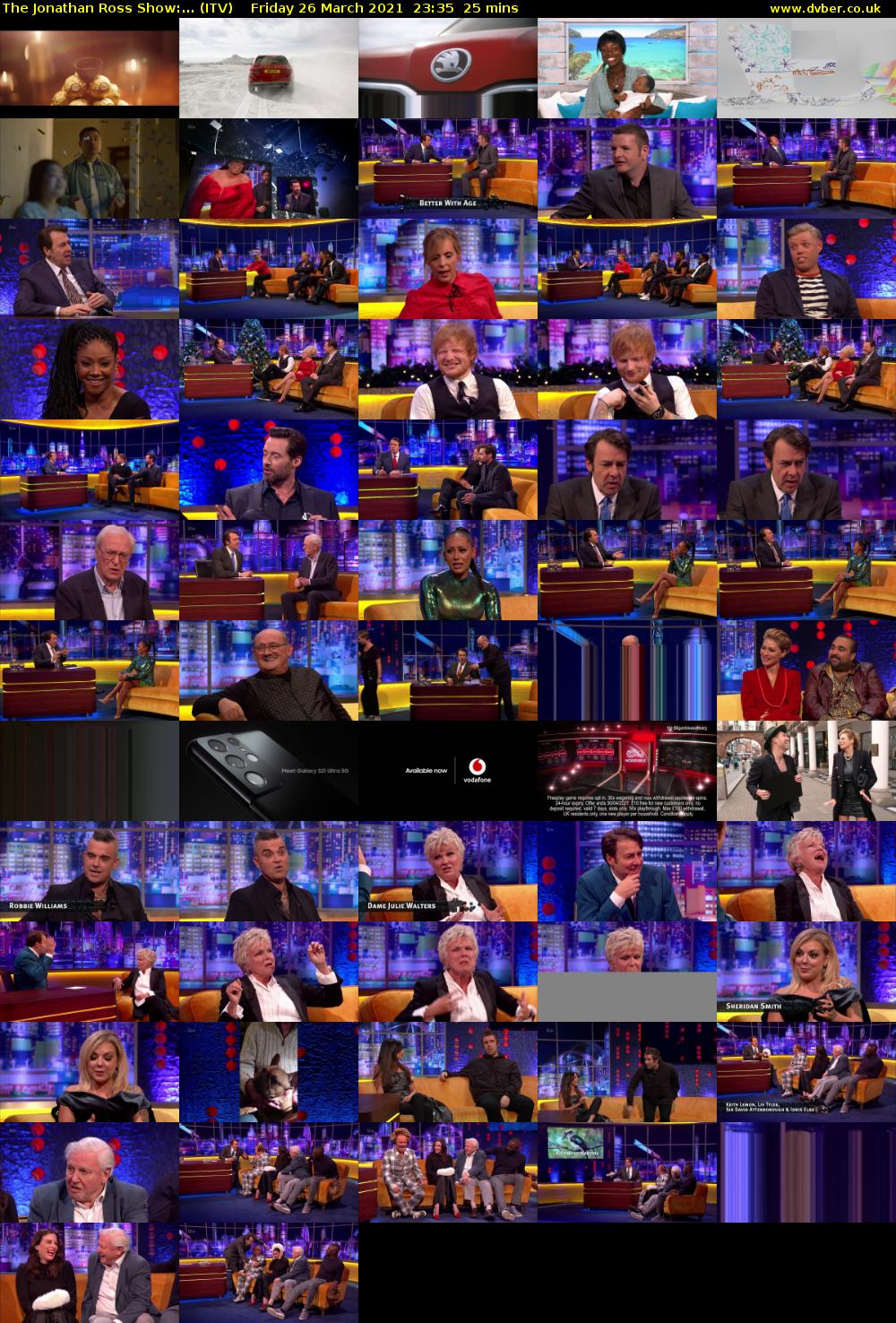 The Jonathan Ross Show:... (ITV) Friday 26 March 2021 23:35 - 00:00