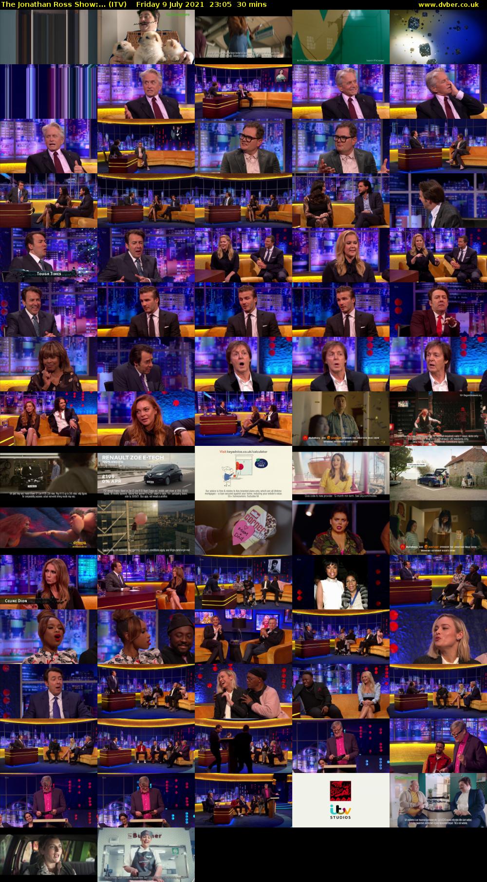 The Jonathan Ross Show:... (ITV) Friday 9 July 2021 23:05 - 23:35