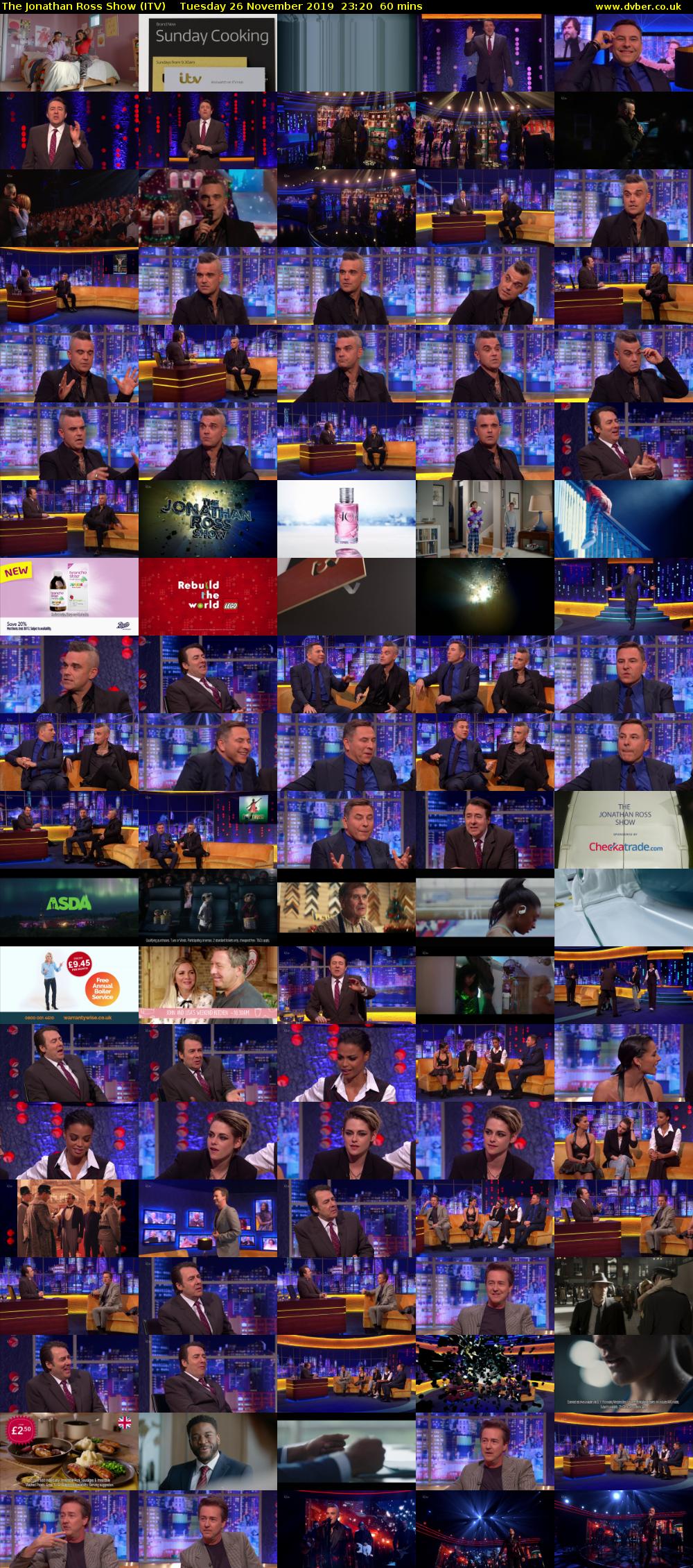 The Jonathan Ross Show (ITV) Tuesday 26 November 2019 23:20 - 00:20