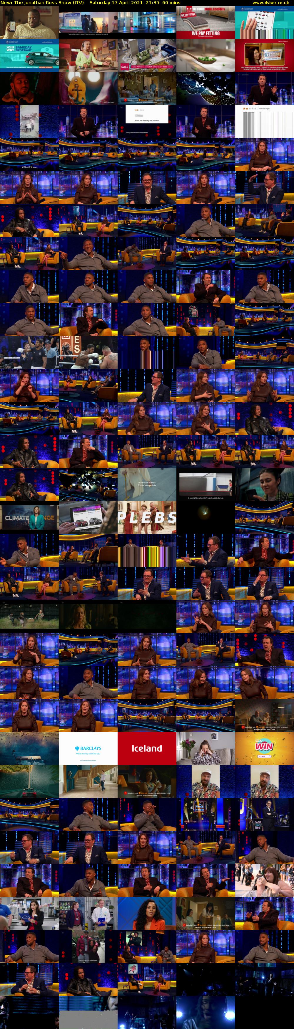 The Jonathan Ross Show (ITV) Saturday 17 April 2021 21:35 - 22:35