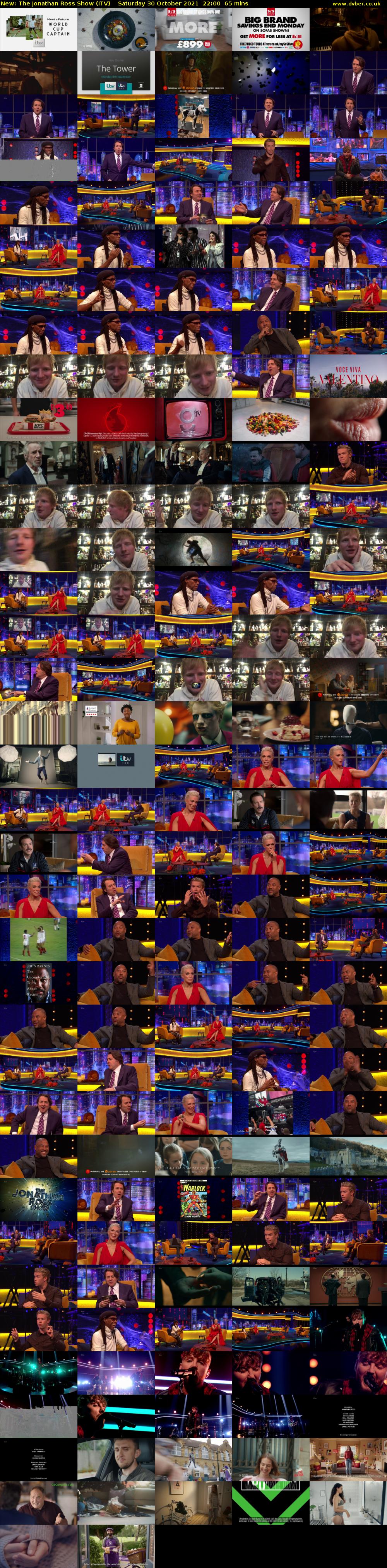 The Jonathan Ross Show (ITV) Saturday 30 October 2021 22:00 - 23:05