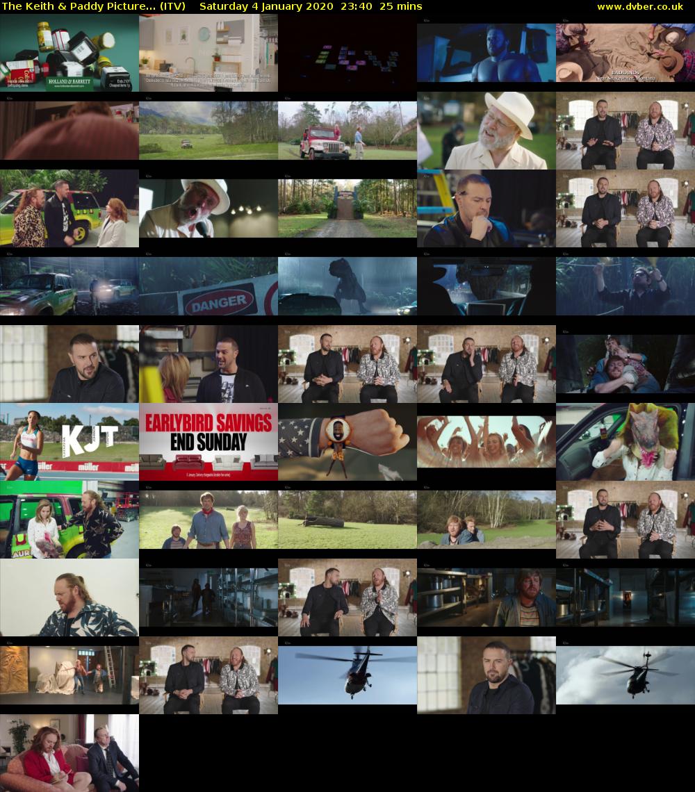 The Keith & Paddy Picture... (ITV) Saturday 4 January 2020 23:40 - 00:05